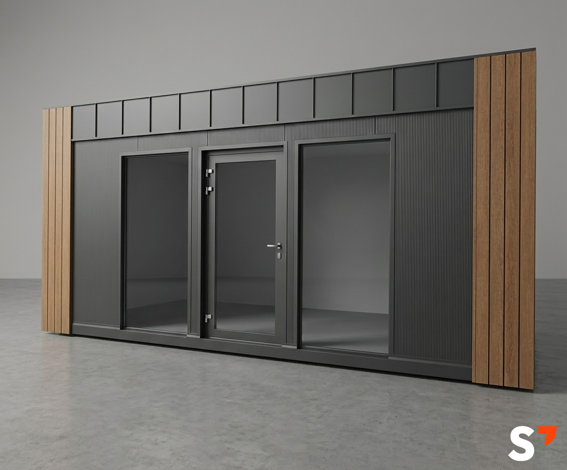 Kontener sanitarny STAGO — łączone moduły toalet i szatni