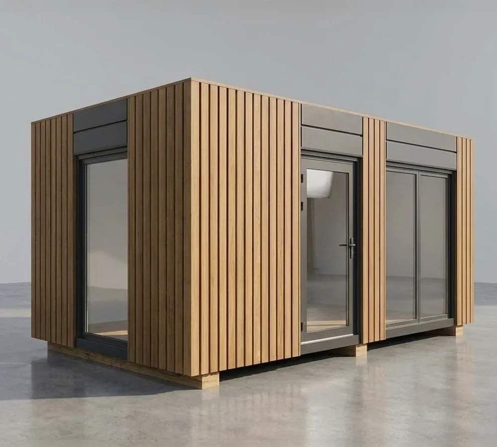 Pawilon ATRI — jasny dąb, otwarte wnętrze